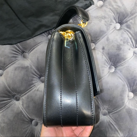 SOLD New Yves Saint Laurent Black Medium Vicky Bag Gold Hardware - Picture 7 of 10